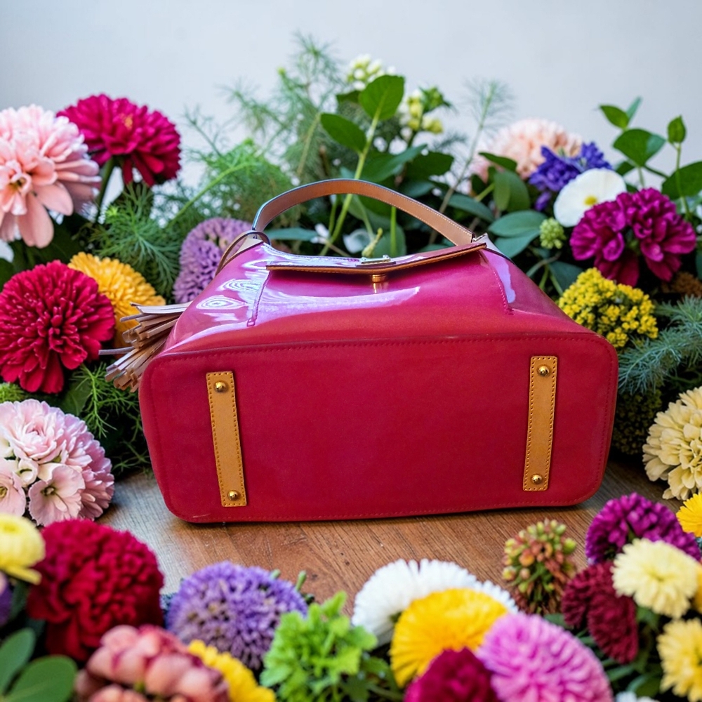 Dooney & Bourke Patent Hobo Bag-w Original Tags& Reg Card -EUC $348 Retail - Picture 7 of 13